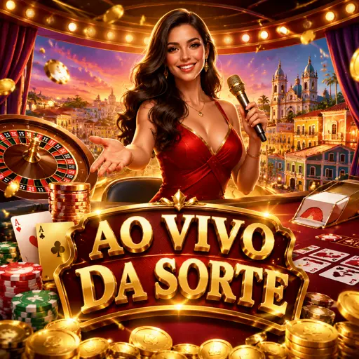 Estúdio de roleta ao vivo com apresentadora e câmeras profissionais